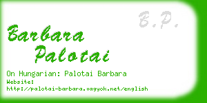 barbara palotai business card